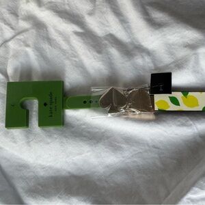 Kate Spade Reversible Twist Belt- Lemon Print/White sz. L